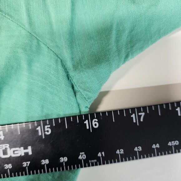 Knox Rose Boho Embroidered Dress Women XS Green Off Shoulder Cotton Viscose - Picture 6 of 8